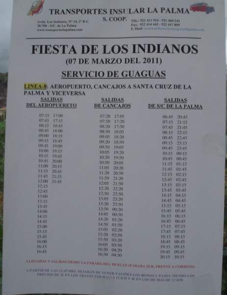 Dia de los Indianos, Santa Cruz de La Palma, 2011