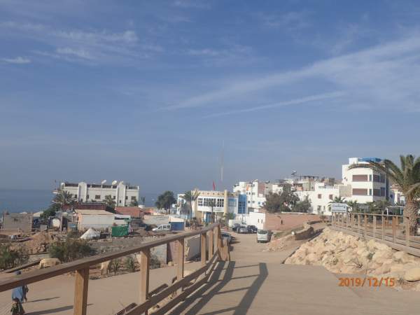 Ort Taghazout bei Agadir / Marokko - Dez. 2019