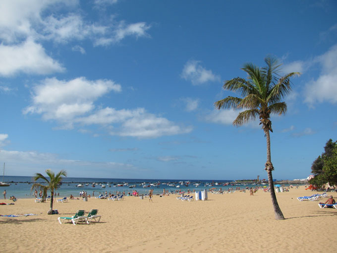 Teneriffa, weisse Strand Playa Teresitas