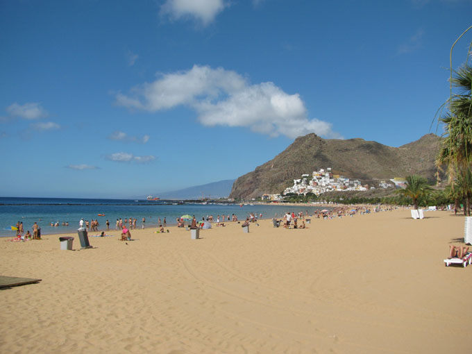 Teneriffa, weisse Strand Playa Teresitas Teneriffa, weisse Strand Playa Teresitas