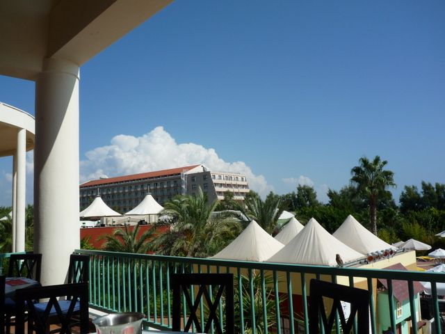 Club Riu Kaya, Aussicht von der Terasse des Restaurants