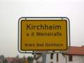 Kirchheim, Deutsche Weinstrasse, Ort 37, Ortsschild.