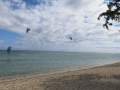 Kitesurfen am Strand des Le Morne