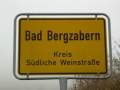 Bad Bergzabern, Deutsche Weinstrasse, Ort 4, 
( Stadt / Kurstadt ) Ortsschild.