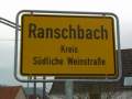 Ranschbach, Deutsche Weinstrasse, Ort 10, Ortsschild.