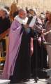 Via Crucis unterhalb der Kathedrale, einer der Sprecher