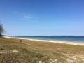 Der Strand in Binz fast menschenleer.