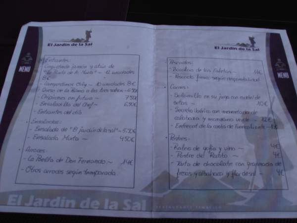 Restaurant El Jardin de la Sal, Fuencaliente / La Palma Restaurant El Jardin de la Sal, Fuencaliente / La Palma