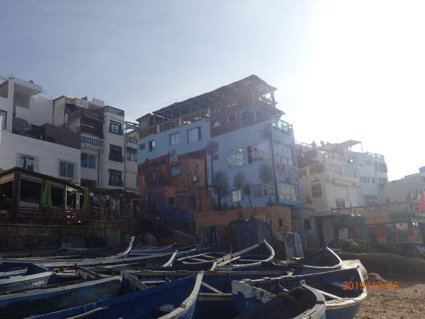 Ort Taghazout bei Agadir / Marokko - Dez. 2019 Ort Taghazout bei Agadir / Marokko - Dez. 2019