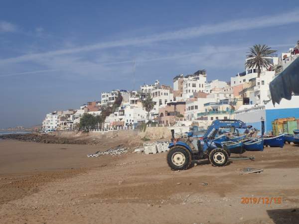 Ort Taghazout bei Agadir / Marokko - Dez. 2019