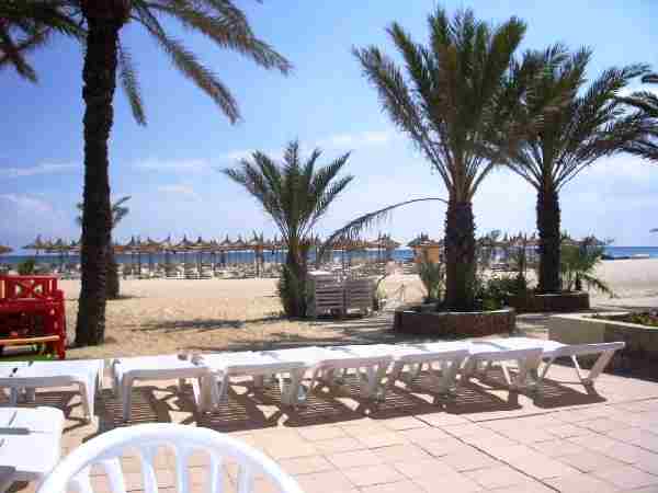 RIU Palace Hammamet Marhaba, Ausblick Strandbar RIU Palace Hammamet Marhaba, Ausblick Strandbar