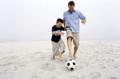 Fussball am Strand