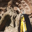 Am Kyffhäuser thront Kaiser Barbarossa - in Stein gehauen und sechseinhalb Meter hoch. Am Kyffhäuser thront Kaiser Barbarossa - in Stein gehauen und sechseinhalb Meter hoch.