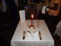 Tisch am Dinerabend - Wunderschön dekorierter Tisch am 25.12.12.
