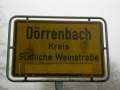 Drrenbach, Deutsche Weinstrasse, Ort 3, Ortschild.