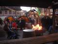 Die Feuerstelle ( offenes Feuer ) auf dem Weihnachtsmarkt.