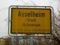 Asselheim, Deutsche Weinstrasse, Ort 39, Ortsschild.
