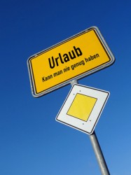 urlaub-schild